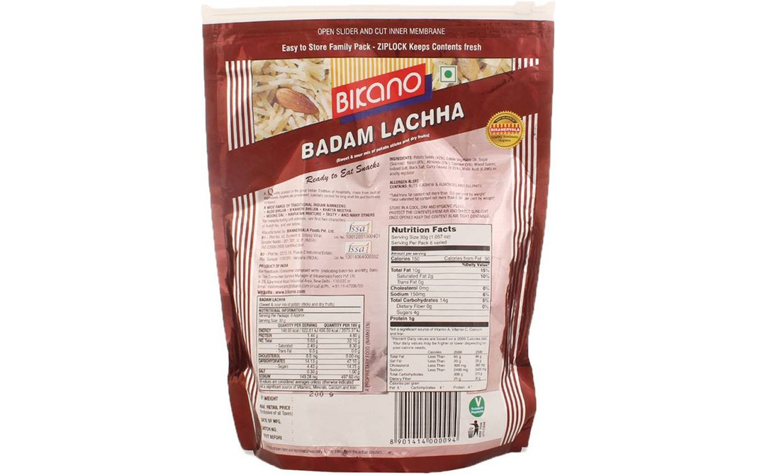 Bikano Badam Lacha    Pack  200 grams